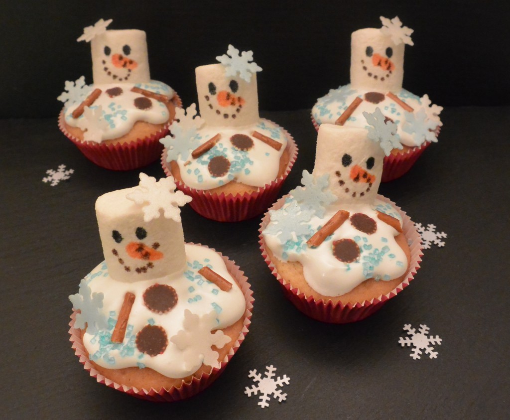 Geschmolzene Schneemann-Muffins